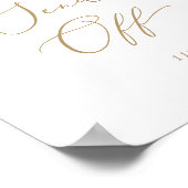 Delikate Goldkalligraphie-Sparkler abschicken Poster (Ecke)