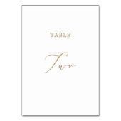 Delikate Goldkalligraphie-Tabelle zwei Tischnummer (Rückseite)