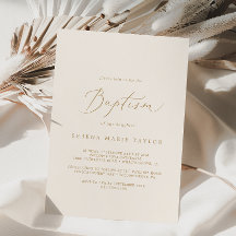 Delikate Goldkalligraphie | Taufe Creme