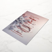 Delikate graue Blüten im Erröten Folieneinladung (Gedreht)