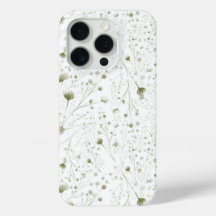 Delikate Green Floral iPhone Case mit Soft Botani