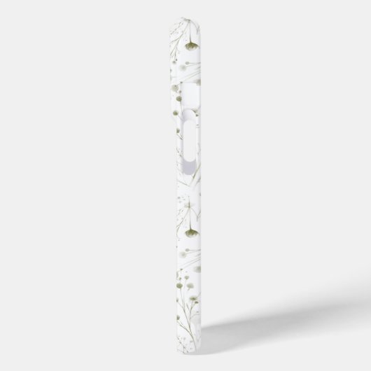 Delikate Green Floral iPhone Case mit Soft Botani (Rückseite / Links)