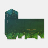 Delikate Green und Gold Blätter Gefälligkeitsbox Geschenkschachtel (Ungefaltet)