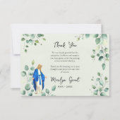 Delikate Greenery Jungfrau Mary Katholic Beerdigun Dankeskarte (Vorderseite)