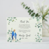 Delikate Greenery Jungfrau Mary Katholic Beerdigun Dankeskarte (Stehend Vorderseite)