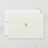 Delikate Greenery Jungfrau Mary Katholic Beerdigun Dankeskarte (Rückseite)