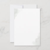 Delikate Greenery und Gold Blätter Hochzeit RSVP Karte (Rückseite)