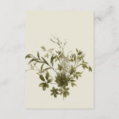 Delikate Grüne Hochzeitsdetails Begleitkarte (Rückseite)