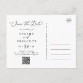 Delikate Heilige Weihnachtsferien Save the Date Ankündigungspostkarte (Rückseite)