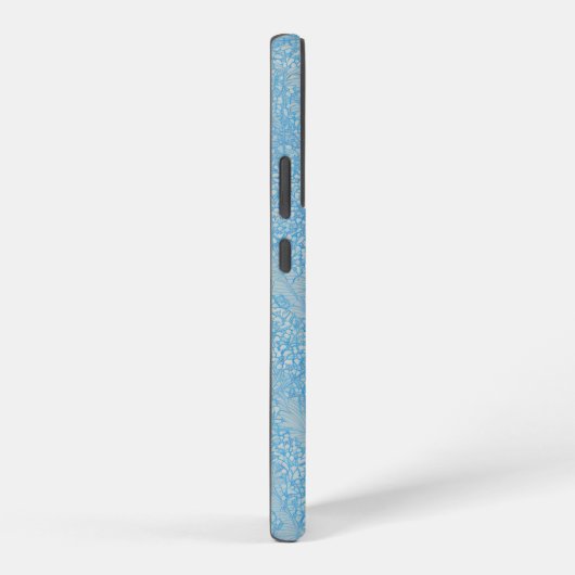 Delikate hellblaue Blütentextur Samsung Galaxy Hülle (Rechte Seite)