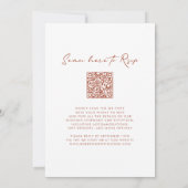 Delikate Herbst-Wildblumen QR Code UAWG Wedding Einladung (Rückseite)