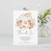 Delikate Herbstpumpenfallen Floral Babydusche Dankeskarte (Stehend Vorderseite)