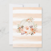 Delikate Herbstpumpenfallen Floral Babydusche Dankeskarte (Rückseite)