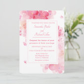 Delikate Hochzeit der Wasserfarben Einladung (Stehend Vorderseite)