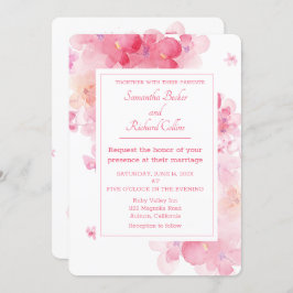 Delikate Hochzeit der Wasserfarben Einladung