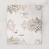 Delikate Hochzeit der Wasserfarben Platzkarte (Außenseite Aufgefaltet)