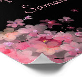 Delikate Hochzeit der Wasserfarben Poster (Ecke)