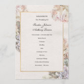 Delikate Hochzeit der Wasserfarben Programm (Vorderseite)