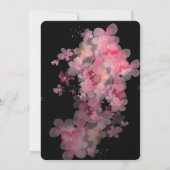 Delikate Hochzeit in Watercolor Pink Einladung (Rückseite)