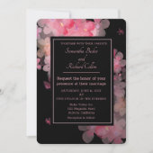 Delikate Hochzeit in Watercolor Pink Einladung (Vorderseite)