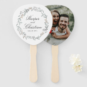 Delikate Hochzeit mit Flora und Foto Fächer