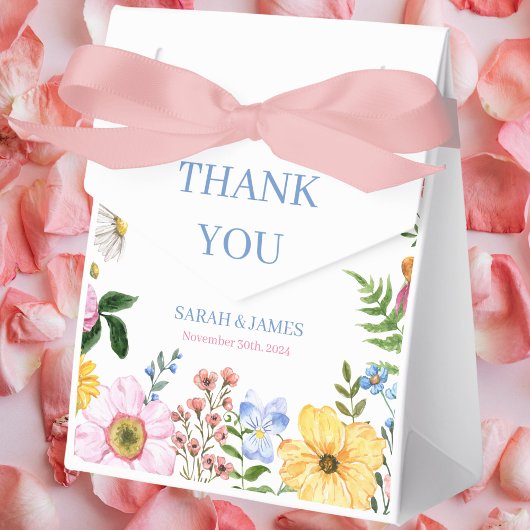 Delikate Hochzeit mit floraler Wasserfarbe Geschenkschachtel