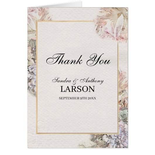 Delikate Hochzeit von Wasserfarben, Flora und Faun (Vorne)