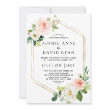 Delikate Hochzeit von Watercolor Pink White Floral