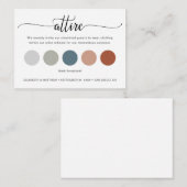 Delikate Hochzeitfarben-Kodierung einfügen Begleitkarte (Vorne/Hinten)