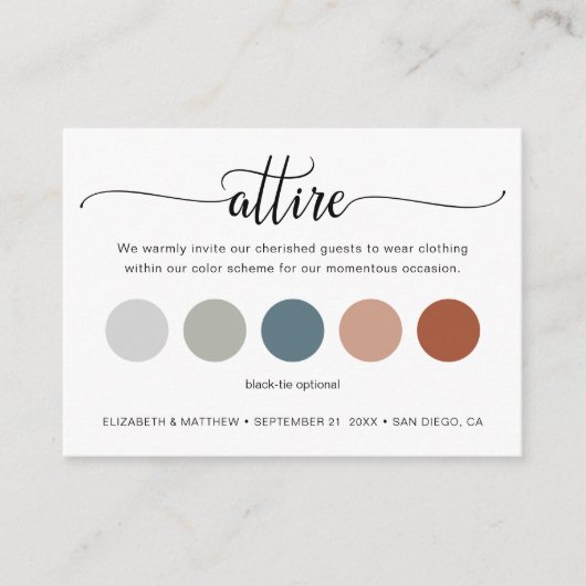 Delikate Hochzeitfarben-Kodierung einfügen Begleitkarte (Vorderseite)