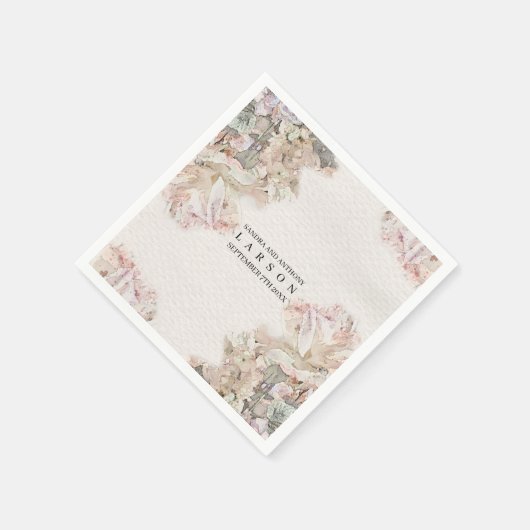 Delikate Hochzeitsdinner Serviette (Ecke)