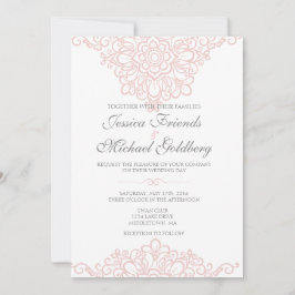 Delikate Hochzeitseinladungen an der Spitze 12x18 Einladung