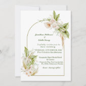 Delikate Hochzeitsvorlage Einladung (Vorderseite)