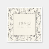 Delikate hübsche Blume Hochzeitslippe Serviette (Vorderseite)
