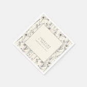 Delikate hübsche Blume Hochzeitslippe Serviette (Ecke)