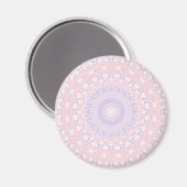 Delikate Hübsche Pastelle Abstrakt Mandala Magnet (Vorderseite/Rückseite)