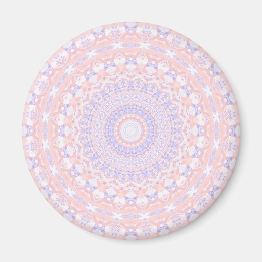 Delikate Hübsche Pastelle Abstrakt Mandala Magnet (Vorne)
