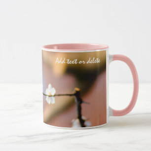 Delikate japanische Aprikosenblüten Tasse