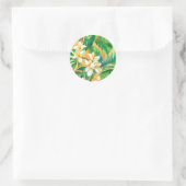 Delikate Jasmine-Blume Runder Aufkleber (Tasche)