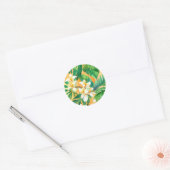 Delikate Jasmine-Blume Runder Aufkleber (Umschlag)