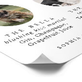 Delikate Kalligrafie Foto Signature Drinks Poster (Ecke)