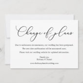 Delikate Kalligrafie Hochzeitwechsel Save The Date (Vorderseite)