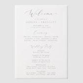 Delikate Kalligrafie Luxus Vellum Wedding Programm (Vorderseite)