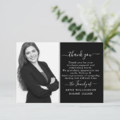 Delikate Kalligrafie Script Beerdigung Danke Karte (Stehend Vorderseite)