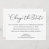 Delikate Kalligrafie verändern die Date Wedding Ca Save The Date (Vorne/Hinten)