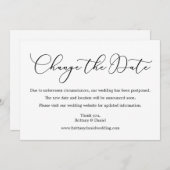 Delikate Kalligrafie verändern die Datumskarte Save The Date (Vorne/Hinten)