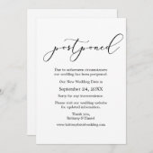 Delikate Kalligrafie - Verspätete Hochzeitdatum-Ka Save The Date (Vorne/Hinten)