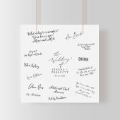 Delikate Kalligrafie Wedding Guest Signing Poster