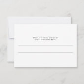 Delikate Kalligrafie Wedding RSVP Card (Rückseite)