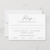 Delikate Kalligrafie Wedding RSVP Card Karte (Vorderseite)